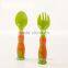 2015 New Product Stand up Baby first Cutlery set /travel cutlery set with case/Kids standing cutlery set /fork and spoon set