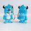 Wholesale Cartoon Monsters LED light flash keychain with sound