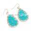 CRYSTAL BEADED TEARDROP EARRINGS