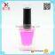 cheap square mini clear nail polish bottle with brush cap 12ml