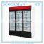 Three Glass Door Display Black Upright Freezer