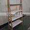 Factory Price Living Room Furniture Wood Storage Shelf 4 Tier Wood Ladder Shelf