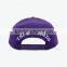 custom purple embroidery patch hat 100% cotton material baseball caps