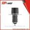 Emergency hammer Aluminum Alloy dual USB metal car charger 5v3.1a