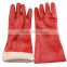 lined red cotton PVC Rubber Coated Wholesale Work Gloves