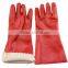Red PVC Coated Work Gloves Chemical Resistant Safety PVC Gloves