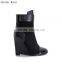2016 Classic wedge heel wide calf ankle sexy boots women height shoes