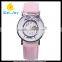 WJ-5481 special alarm clock face unique popular quartz stainless steel back leather watch