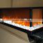 3 sided decorative cheap steel electric fireplace with five level adjustalbe flame effect