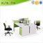 Sunshine wooden furniture modern office workstation partition for 4 person melamine surface finishing