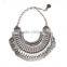2016 Fashion Vintage Statement BOHO Style Metal Chain Coin Necklace