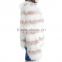 Fashion Wholesale Women Mult Color Luxury Raccoon Fur Coat KZ150090