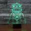 3D Optical Night Light Villian Warrier 7 RGB Light Colors 10 LEDs AA Battery or DC 5V Mixed Lot
