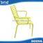 Durable living room chair stackable plastic armchiar