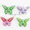 Zinc Alloy Pink Butterfly Crystal Spacer Charm Beads