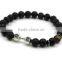 Natural Stone Unisex White Turquoise Stone Barbell Jewelry Bead Bracelet Women Fitness Prayer Dumbbell Bracelets For Men