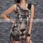 C7068 Sales $2.5 Shortd Women Dress 6 Colors Women Summer Dress Tiger Leopard Sexy Dress Casual Printe