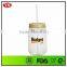 Bpa free acrylic mason jar with lid and straw for beverage