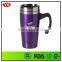 Food Grade Double Wall 16oz Stainless Steel Colored Tumbler With Handle