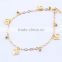 18K Gold Plated Anklet With Heart Design