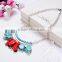 Best selling high quality 2016 fashion lady women's Turquoise necklace alloy sweater chain