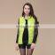 Lady's High Quality Down Vest Fluorescent Green New Arrival Down Jacket/Lady's Jacket/Duck Down Jacket