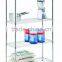 4 level Chrome Wire Shelving Storage Unit