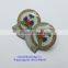 Epoxy cover offset printing butterfly clutch attached lapel pin