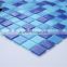 SMH18 Blue mix white glass tile Decorative mosaic for wall Hand drawing mosaic pattern