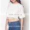 Raglan Sleeve Crop Top With Tassel Hem Women Short Sleeves Shirt