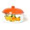 High Quality 16/18/20/22/24cm Straight Colorful Polka Dots Enamel Casserole With Glass Lid
