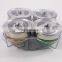 4pcs colorful stainless steel spice Jar with rack, lid and spoon