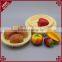 Set of 5 design eco-friendly plastic wicker woven fruit bread basket mini baskets wholesale