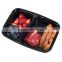 2 Compartment Plastic Food Container,Bento Lunch Box with Dividers,microwave safe food container