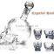 Haonai wholesale 750ml 1000ml glass vodka whisky wine skull bottles with stopper