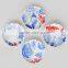Set of 4 Dessert Plate, Porcelain with Decal Printing