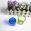 small colorful pillar craft glass tealight candle holder