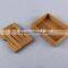 Double layer separable bamboo soap box rectangular soap dishes