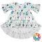 Custom Printed 0-6 Years Old Children T Shirts Wholesale Girls Boutique Half Sleeve Baby Girl Ruffle Shirts