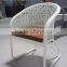2016 Morden white color sex rattan sofa chair with brown cushion