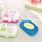 new creative portable plastic soap holder box with draining tray