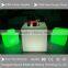 Folding plastic led table/bar cube tank/led office commercial table