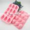 Novelty silicone rubber ice cube tray mold with 12 cup penguin