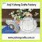 White Battenburg Lace Parasol & Bridal Lace Fan Set For Wedding