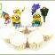 Holiday Chocolate Cake Decoration Toppers Christmas Cupcake Picks In CMYK Colors