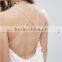 OEM Service Fashion Luxury Formal White Cami Dress Open Cross Back Beaded Sequins Mini Dresses In Paris