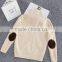 Wholesale winter thick teens turtle neck patches elbow sweaters