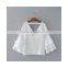Women latest designs breathable plain white linen blouse
