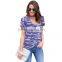 womens girls summer short sleeves camo blouse camo tops camo t-shirts