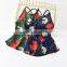 S33549W Summer Style Kids Girl Princess Dresses 2017 Floral Printed Dress